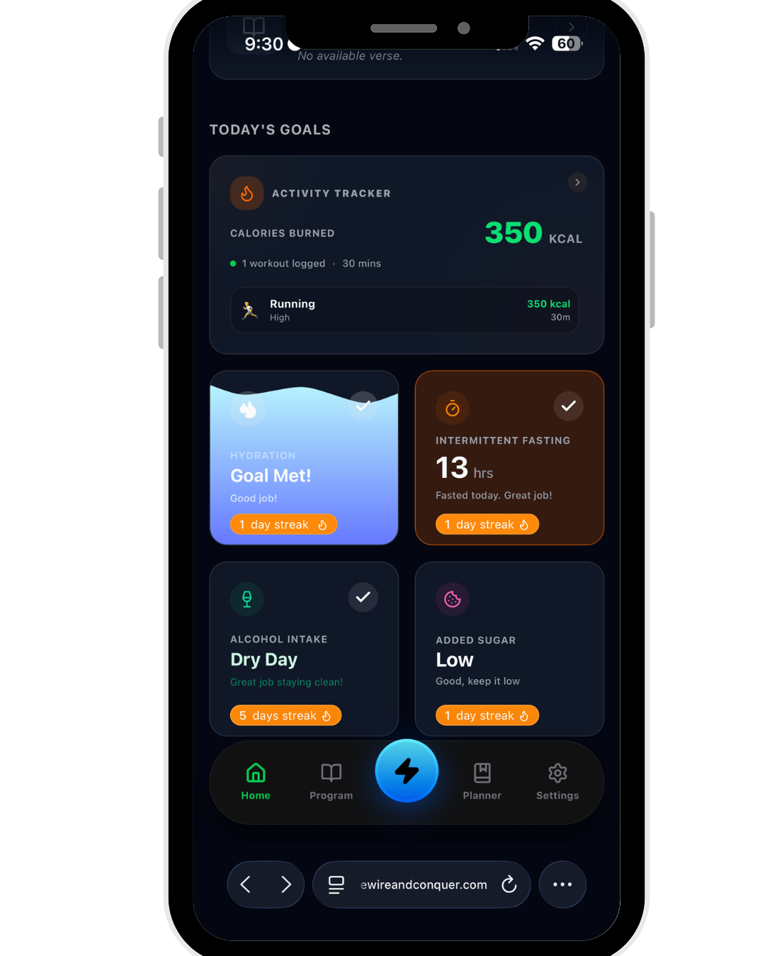 AI Activity Logger — natural language workout logging in the Rewire & Conquer app